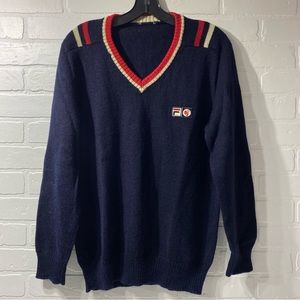 RARE Vintage Fila Bjorn Borg Knit Sweater - Blue - Large